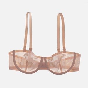 CUUP Balconette Mesh Bra 36B Blush